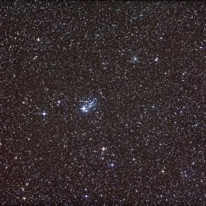 Open cluster NGC 457 in the constellation Cassiopeia