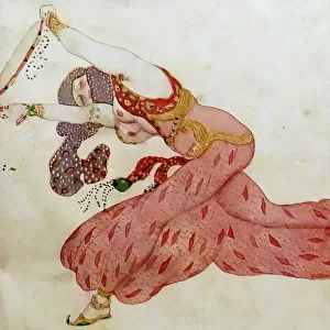 Almee. Costume design for the ballet Sheherazade by N. Rimsky-Korsakov, 1910. Artist: Bakst, Leon (1866-1924)