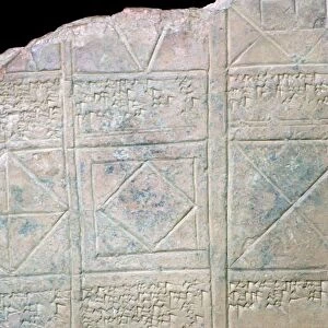 Babylonian clay tablet with Geometrical Problems
