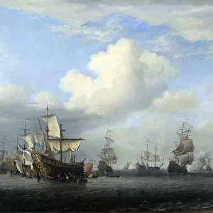 The captured Swiftsure, Seven Oaks, Loyal George and Convertine... c1666. Artist: Willem van de Velde the Younger