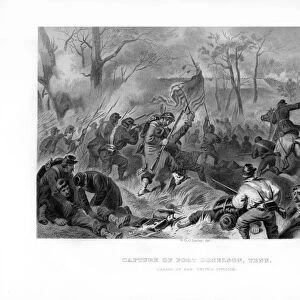 Charge of General Smiths Division, Capture of Fort Donelson, Tennessee, 1862-1867. Artist: Felix Octavius Carr Darley