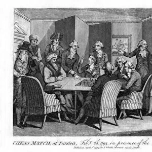 Chess match, at Parsloes, Febuary 23rd, 1794, in the presence of the Turkish Ambassador, 1794. Artist: Cook