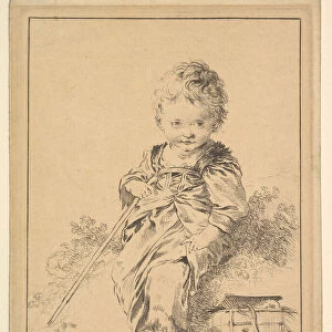 Child Holding Staff, 18th century. Creator: Francois Boucher