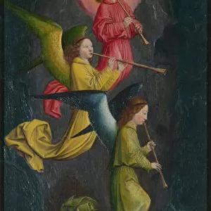 A Choir of Angels (from the St Bertin Altarpiece), ca 1459. Artist: Marmion, Simon (ca 1425-1489)