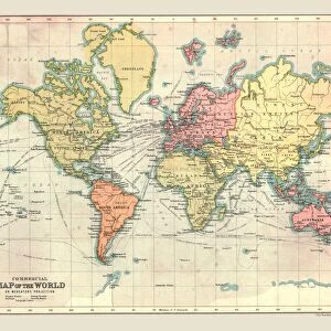 Commercial Map of the World, 1902. Creator: Unknown