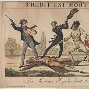 Credit est Mort (Credit is dead), Early 19th cen Artist: Anonymous