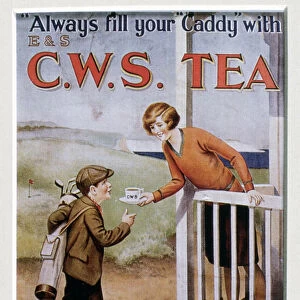CWS Tea advertising card, 1920s