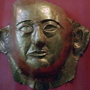 Egyptian gold death mask of Prince Khaemweset, 13th century BC