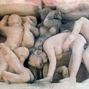 Erotic Sculpture, Khajuraho, India. c950-1050. (20th century)