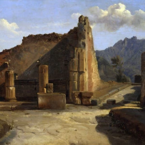 The Forum of Pompeii, c1816-1822. Artist: Achille Etna Michallon