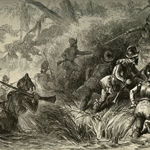 Frenchmen Proceeding to Attack the Spanish Fort on the St. Johns, (1877). Creator: Albert Bobbett