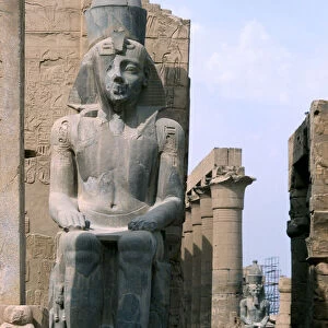 Giant statue of Rameses II third king of the 19th dynasty, Luxor, Egypt, c1279-c1213 BC