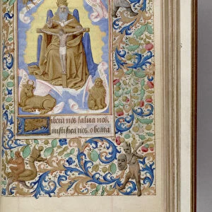Gnadenstuhl (Book of Hours), 1450-1499. Artist: Fouquet, Jean (workshop)