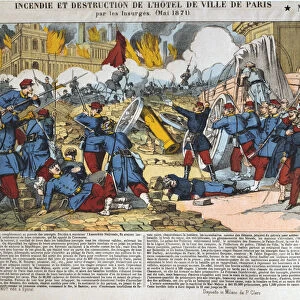 Incendie et Destruction de l Hotel de Ville, Paris, 24 May 1871