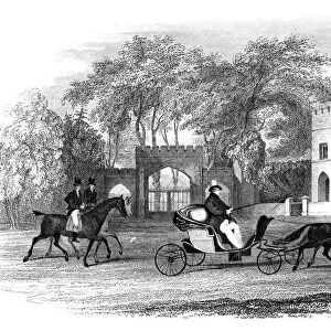 King George IV taking his favourite exercise, near the Sandpit Gate, Windsor Park, 1820s. Artist: Melville