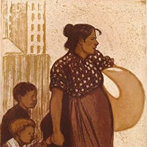 La Blanchisseuse, c 1900. Artist: Theophile Alexandre Steinlen
