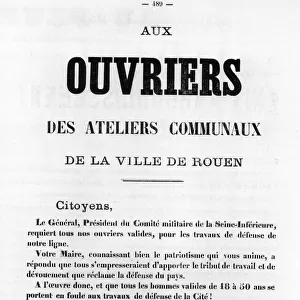 Ouvriers, from French Political posters of the Paris Commune, May 1871