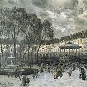 Place de Vosges, Paris, day of a Concert, late 19th / early 20th century. Artist: Frank Myers Boggs