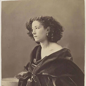 Portrait of Sarah Bernhardt (1844-1923), 1864. Creator: Nadar, Gaspard-Felix (1820-1910)