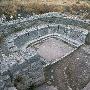 Public latrine and washbasin near the baths in Roman Dougga, 2nd century