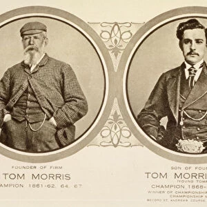 Rare postcard showing Tom Morris and Tom Morris Junior, c1905