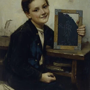 Schoolboy, 1880. Artist: Thone, Franz (1851-1906)