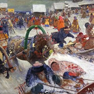 Shrovetide, 1905. Artist: Sergei Ivanov