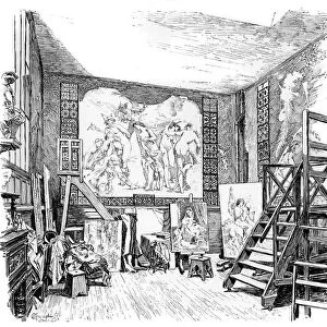 The studio of Paul-Jacques-Aime Baudry, c1880-1882