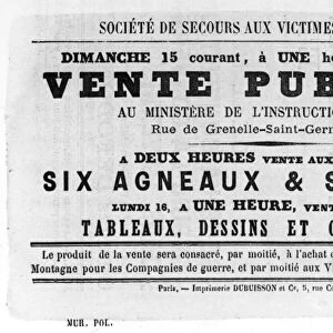 Vente Publique, from French Political posters of the Paris Commune, May 1871