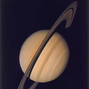 Full view of Saturn and her rings, 1980