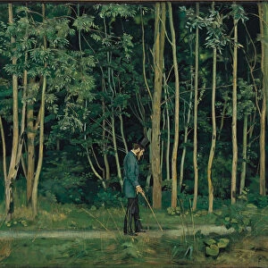 Walking at the forest edge, ca 1885