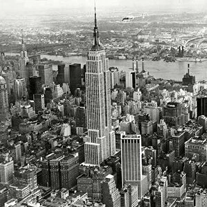 Aerial view of the Empire State Building in New York