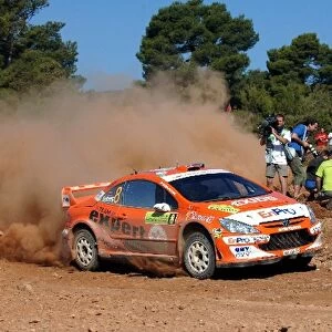 FIA World Rally Championship: Henning Solberg, Peugeot 307 WRC, on stage 15
