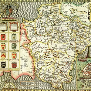 Devon Historical John Speed 1610 Map