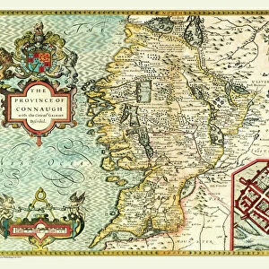 Old Map of The Province of Connacht, Ireland 1611 by John Speed