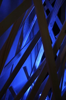 Blue Prints: Abstract - blue wood
