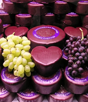 Cheese Prints: Cheddar cheese and grapes