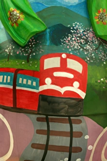 Railway Prints: Diesel engine train, Chiayi, Taiwan