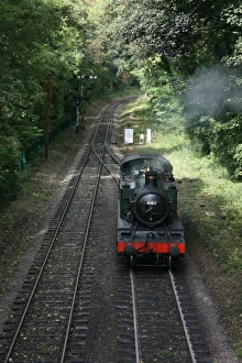Engine approach Bishops Lydeard station, West Somerset Railway, UK Engine approach Bishops Lydeard station, West Somerset Railway, UK