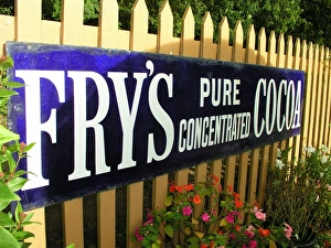 Frys sign at Crowcombe Heathfield station, Somerset Frys sign at Crowcombe Heathfield station, Somerset