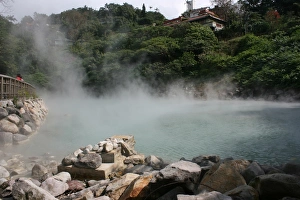 Asia Prints: Geothermal Valley, (Hell Valley), Beitou, Taipei County, Taiwan