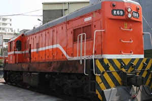 Locomotives at Changhua Roundhouse, Taiwan