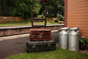 Lugguage at Crowcombe Heathfield station, Somerset, UK