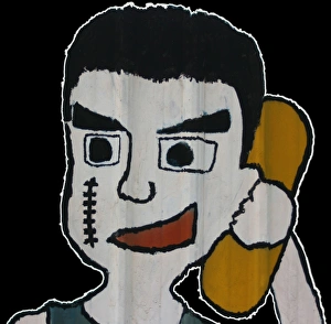 Asia Prints: Man on phone