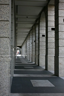 Asia Prints: Marble pillers, Xinyi, Taipei, Taiwan