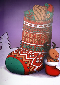 Snow Prints: Merry Christmas