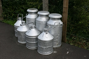 Drink Prints: Milk churns at Williton station, Somerset