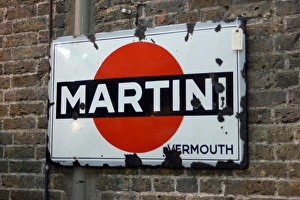 Old metal Martini sign at Spitalfields Market, London Old metal Martini sign at Spitalfields Market, London