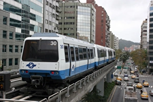 Railway Prints: Taipei Metro leaving Liuzhangli station, Taipei, Taiwan