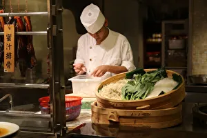 Taiwanese chef in the kitchen